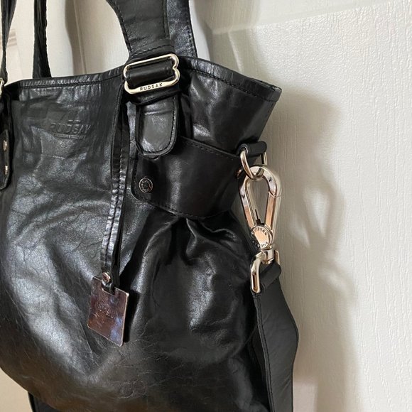 Sac a main Rudsak à bandoulière en cuir noir. - Picture 3 of 11